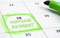 diary with mortgage payment day highlighted