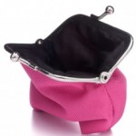 empty pink purse