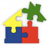 Jigsaw of a house