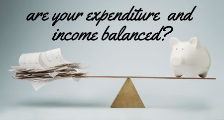 are your expenditure (including debt repayments) and your income balanced?