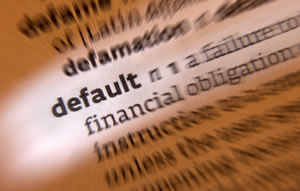 Dictionary definition of a default on debt