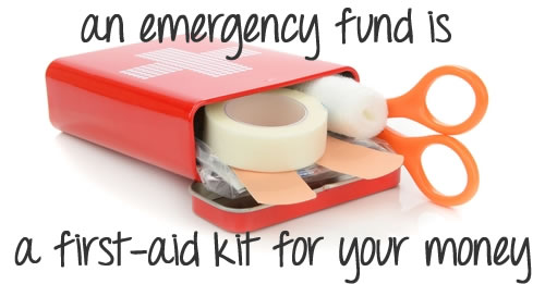 Having a small emergency fund saved up is like having a first aid kit for your finances