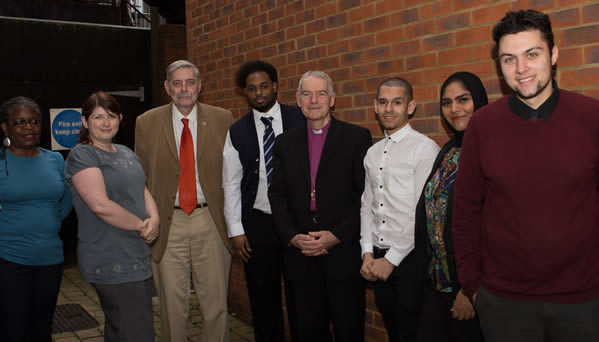 North London Credit Union staff and volunteers with Bishop Peter Wheatley, recently retired Bishop of Edmonton