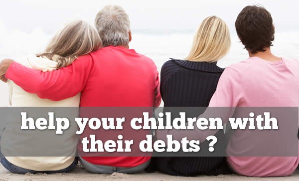 Parents sitting with children - should you help them with their debts?