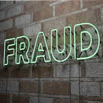 Sign saying fraud