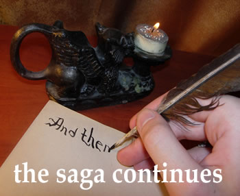 Writing with a quill pen by candle light - the saga continues