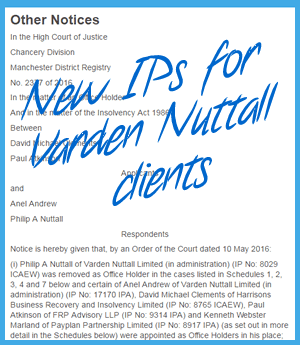 new IPs have been appointed for VN clients