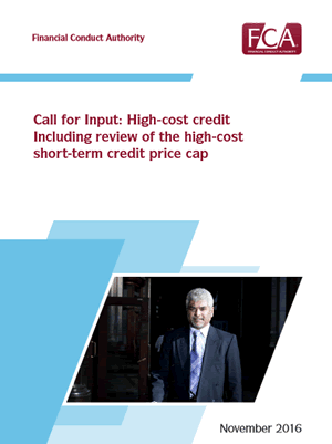 the FCA's Call for Input on High Cost credit