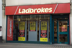 Ladbrokes shop front - gambling problems often lead to large debts