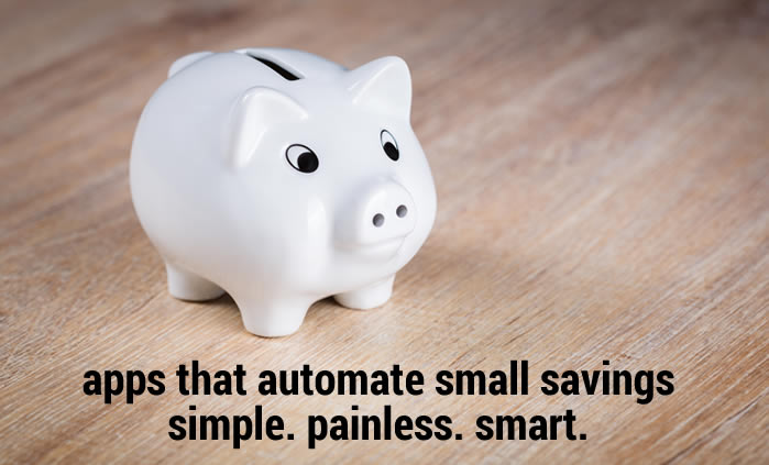small white piggy bank - Plum - an app that automate your savings - simple. painless. smart.