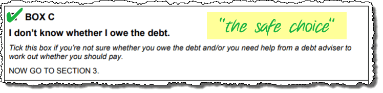 I Owe You Letter from debtcamel.co.uk