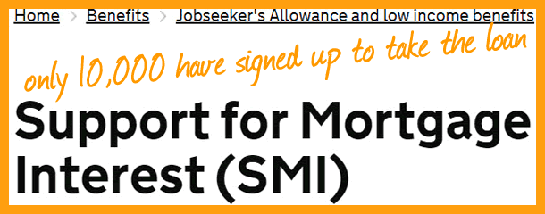 Support for Mortgage Interest - only 10,000 have signed up to take the SMI loan with less than a month to go.