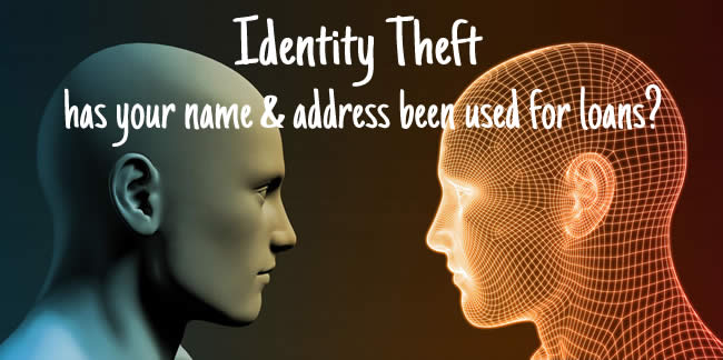 A head facing a digital version of it - identity theft - is your name and address being used for loans?