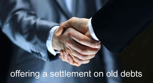 When can you get old debts settled with full and final offers