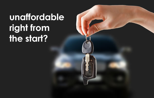the keys to your new car - but was the car finance unaffordable right from the start? 
