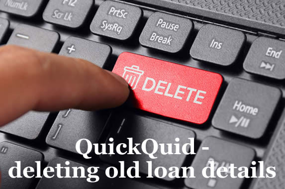 Finger about to press the delete key - QuickQuid is planning to delete old loan details