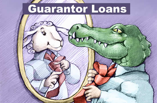 A crocodile looks in a mirror and sees a sheep - guarantor loans are dangerous 