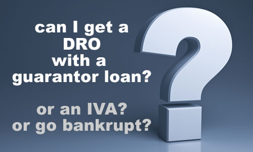 Can Amigo and other guarantor loans be included of you have a Debt Releief order (DRO), an IVA, or go bankrupt?