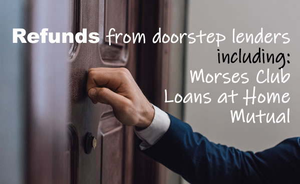 Collection agent for loans knosking at door -- Morses Club, Mutual, Loans at Home