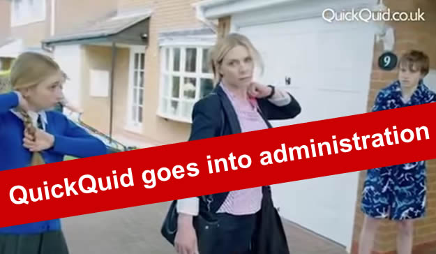 Shot from a QuickQuid advert - QuickQuid, On Stride, Pounds To Pocket have all gone into administration on October 25