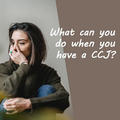 Woman worried when she has found out she has a CCJ. She needs to know what her options are.
