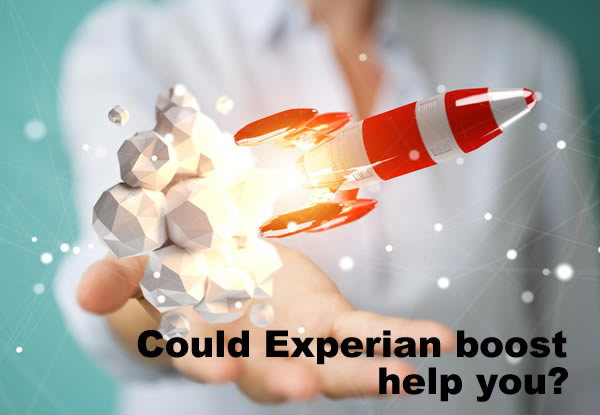 A small red rocket taking off from a woman's hand - could using Experian's Boost facility really increase your credit score?