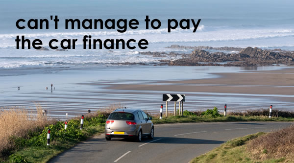 car going round a bend - what can you do when you can't manage to pay the car finance?
