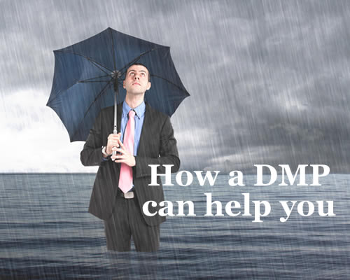 Man in a financail storm - how a Debt management Plan (DMP) can help