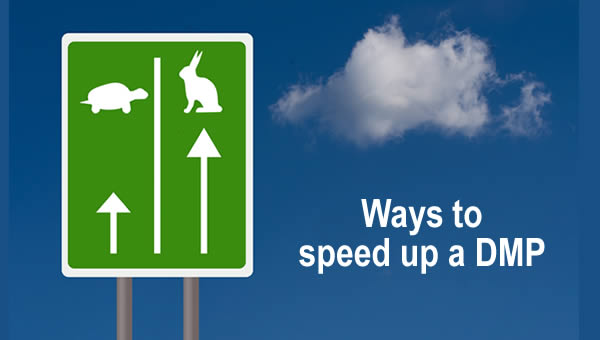 A sign showing a tortoise in the slow land and a hare in the fast lane - the ways you can spped up your Debt Management Plan (DMP) so it finishes sooner