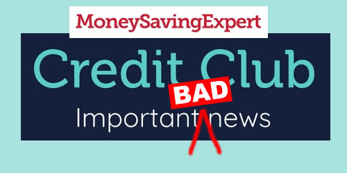MSE announces important news for its Credit Club - and its bad news, not good as the email says.